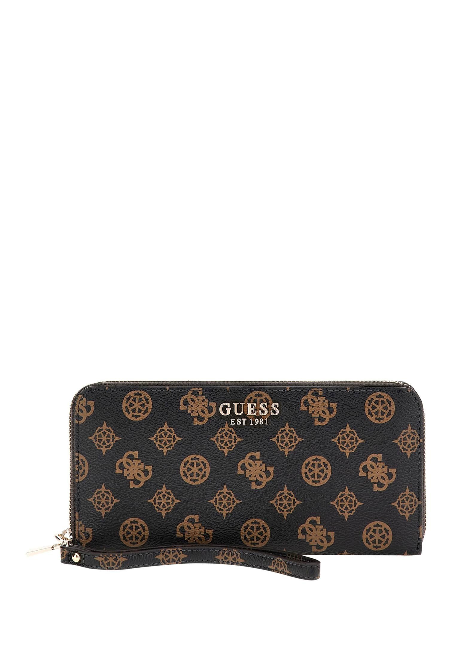 Guess Uptown Guess Portemonnaie Damen Beige Guess LAUREL LARGE ZIP