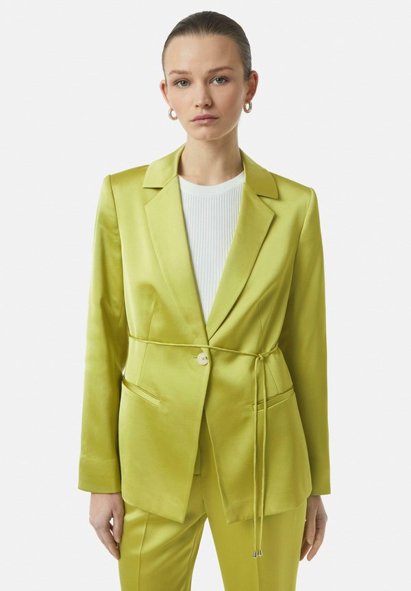 MIT BINDEGÜRTEL - Blazer - kiwigrün