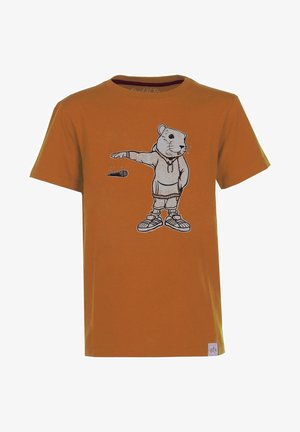 MIC DROP - Print T-shirt - rust