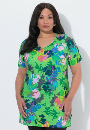 ZIERBAND V-AUSSCHNITT HALBARM - T-Shirt print - apple green