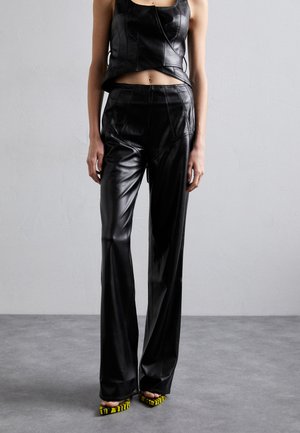 CORSET STITCH PANTS - Trousers - black