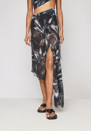 SHAWL SKIRT - Ranta-asusteet - black rosa floral ashes