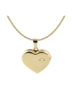 MIT HERZ-MEDAILLON - Halskette - gold coloured