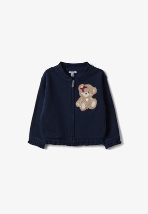 OVS, SWEATSHIRT WITH CREW NECK, ZIP AND TEDDY BEAR DETAIL - Sweatjacke - dark blue
