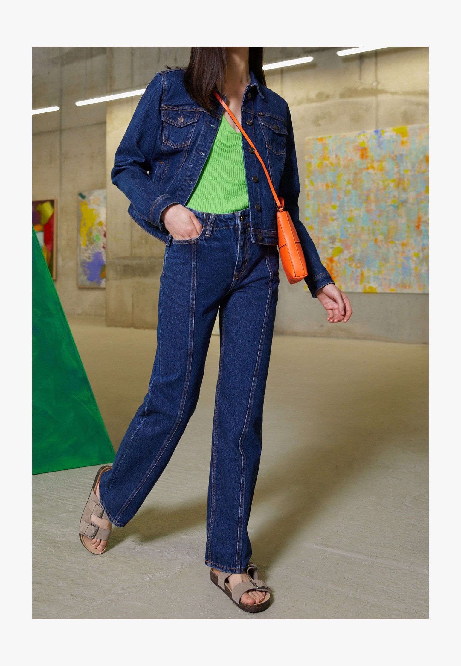 ESPRIT Jeans Donna In Cotone Organico, Nero, Vestibilità Aderente, Vita Media, Dettagli In Pelle, Made In California Style