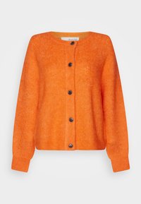 Lichtgrijze SELECTED WOMEN Vest SLFLULU LS KNIT SHORT CARDIGAN