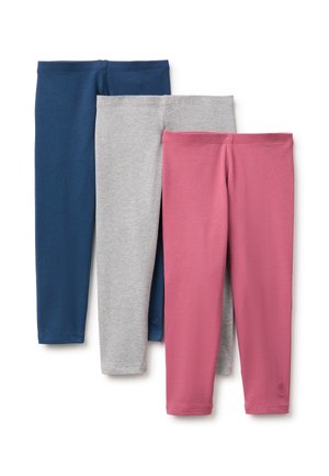 United Colors of Benetton, TRI-PACK LEGGINGS.. - Leggings – trousers - pink/grey/darkblue