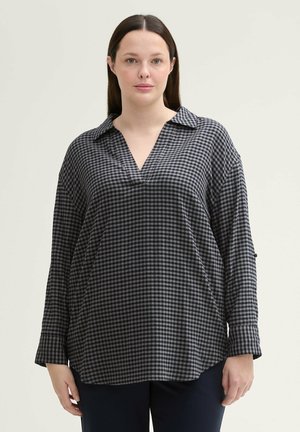 MIT KAROM - Bluse - navy grey check design