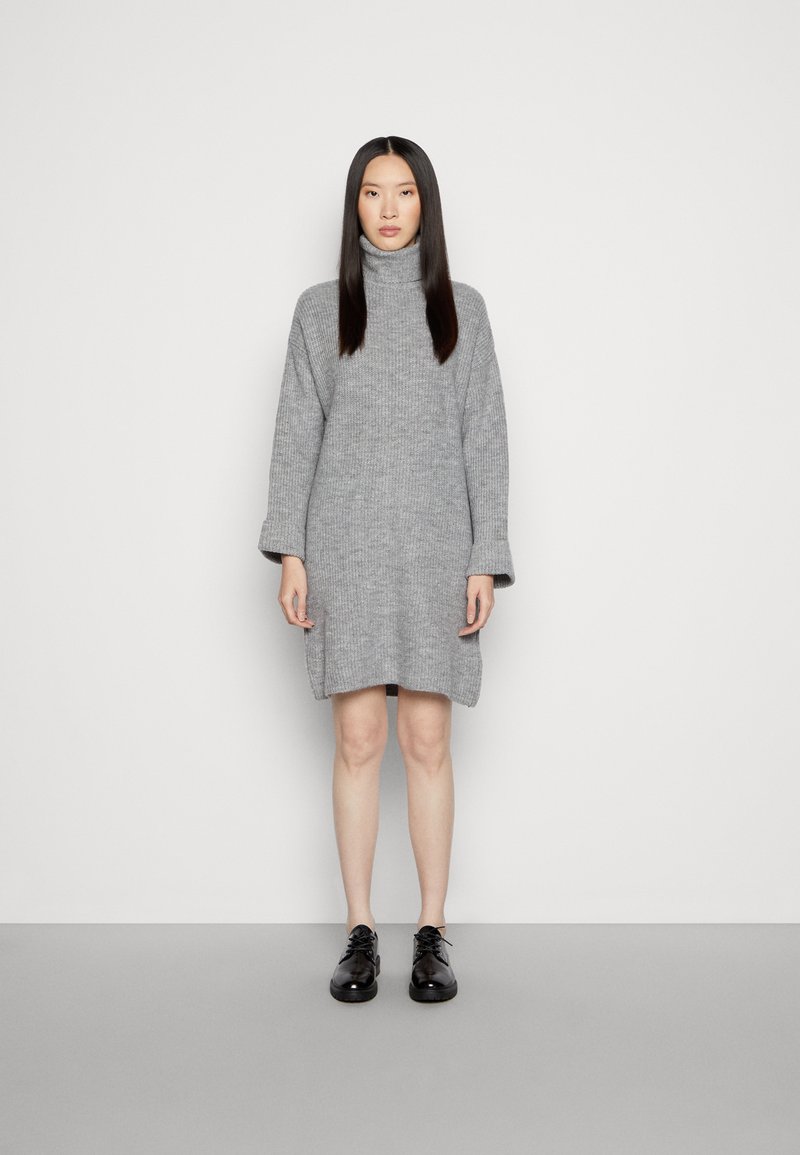 Anna Field ROLLKRAGEN MINI STRICKKLEID Jumper dress mottled grey