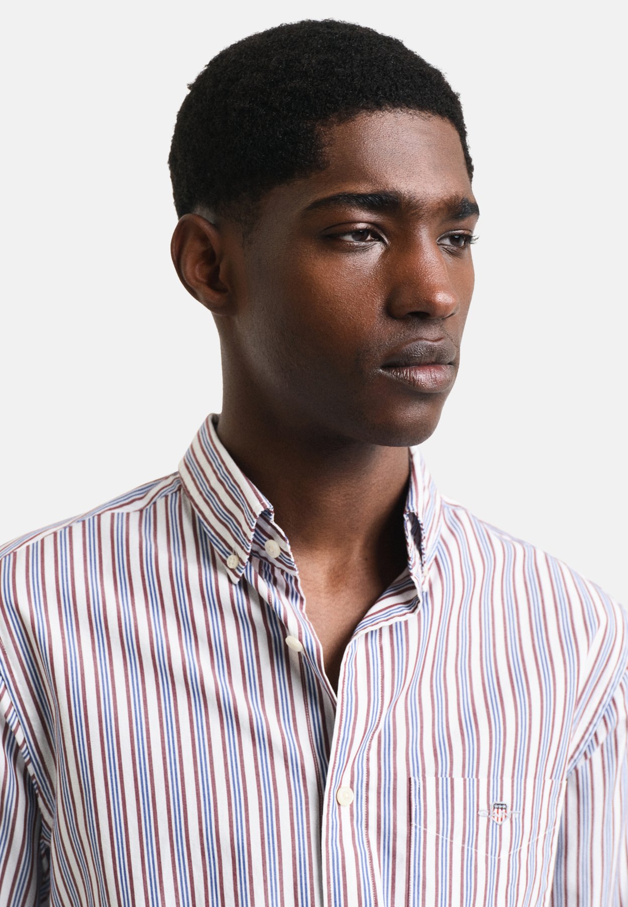 REGULAR FIT STRIPED POPLIN