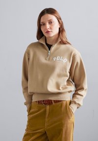 Polo Ralph Lauren LOGO FLEECE QUARTER ZIP - Športni pulover - vintage khaki
