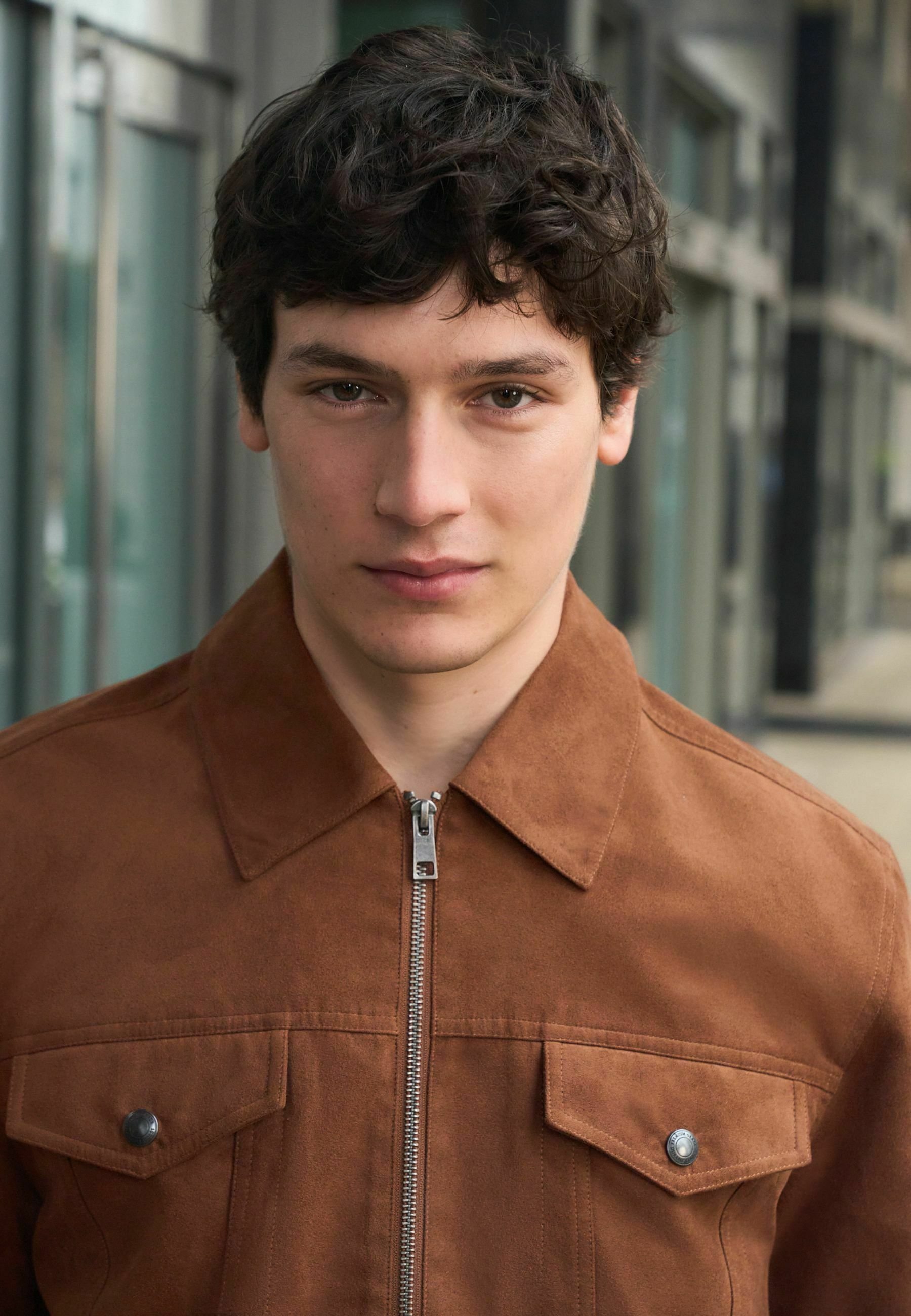 Next REGULAR FIT - WESTERN ZIP THROUGH - Faux leather jacket - tan