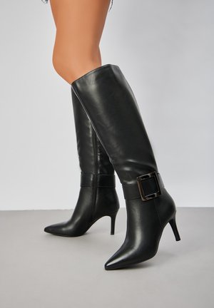 Bottes de cowboy / motard - noir