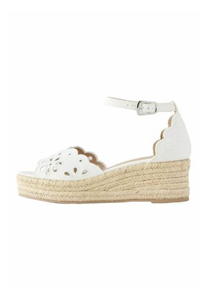 Next REGULAR FIT - FOREVER COMFORT BRODERIE OPEN TOE - Espadrile - white