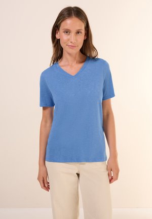 V-NECK - T-shirt basic - blau