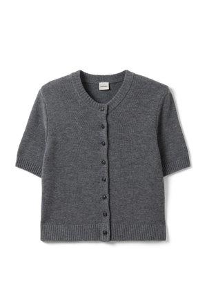 Stefanel, CREW-NECK CARDIGAN, REGULAR FIT. - Chaqueta de punto - dark grey marl