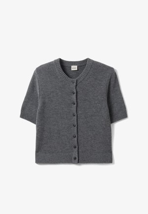 Stefanel, CREW-NECK CARDIGAN, REGULAR FIT. - Cardigan - dark grey marl