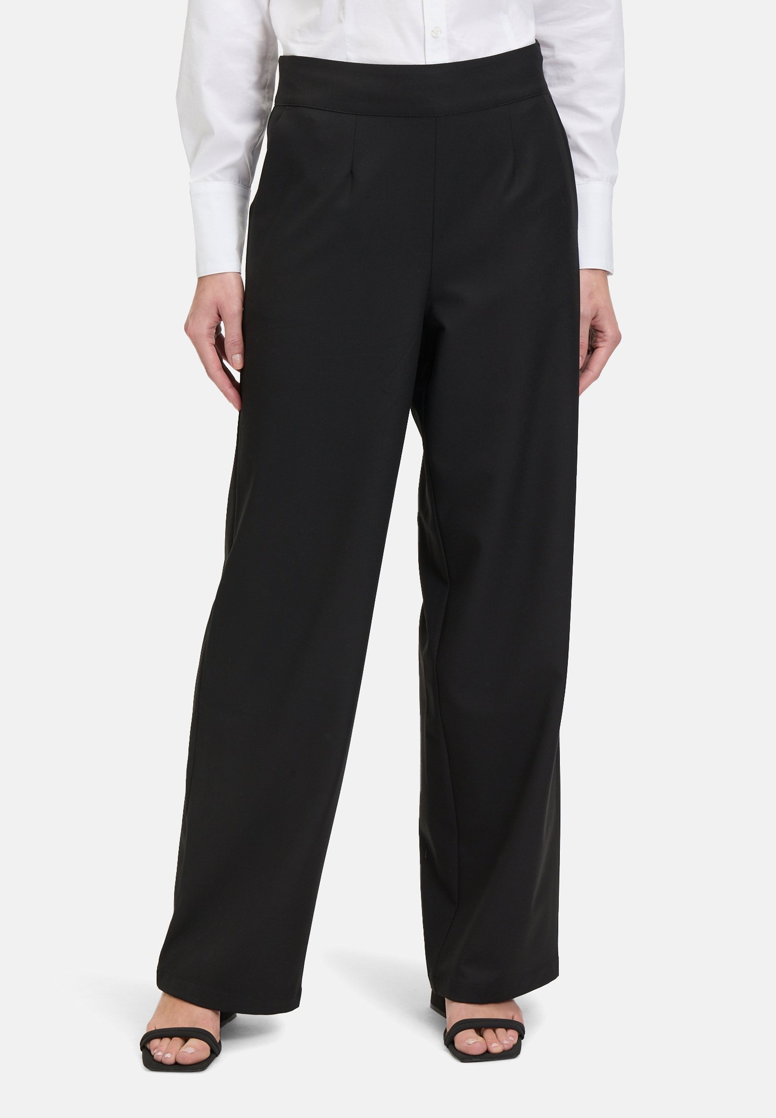 Pantalon Large Femme Noir Vince Camuto – Taille L, En Polyester