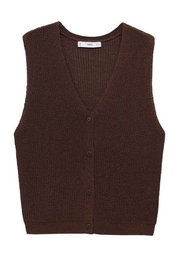 OPENWORK - Waistcoat - chocolate4