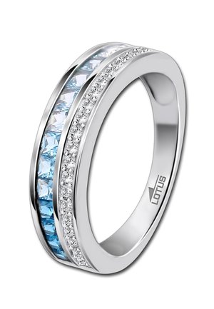 Lotus Silver Ring - silberfarben blau