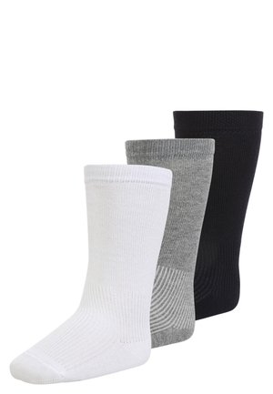 3 PACK - Knee high socks - weiß/grau meliert/marine