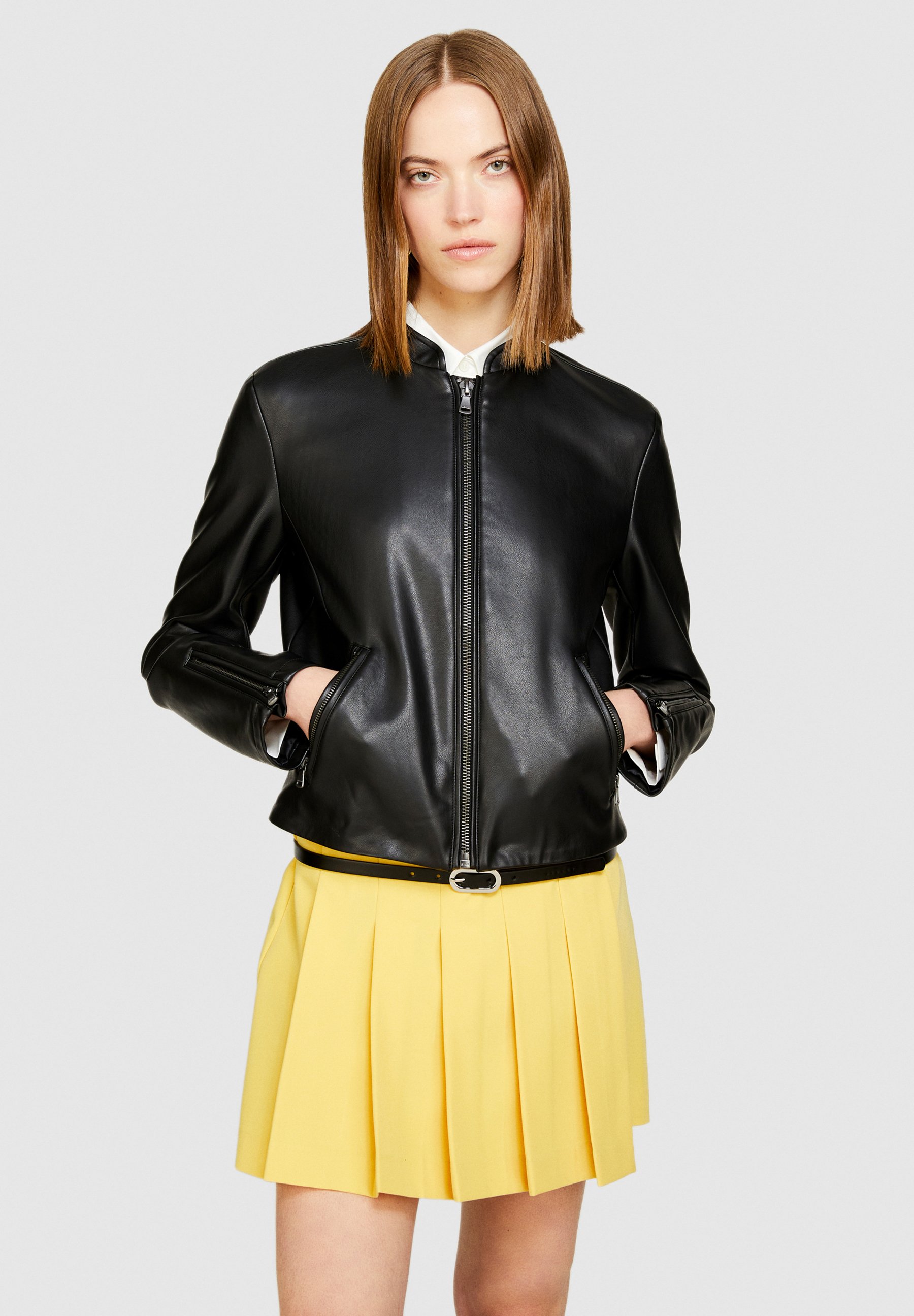 Sisley Faux leather jacket - black - Zalando