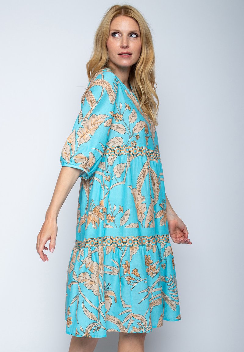 princess polly baby blue dress La Femme Aqua Blue Long Sequin Prom Dress main image 1