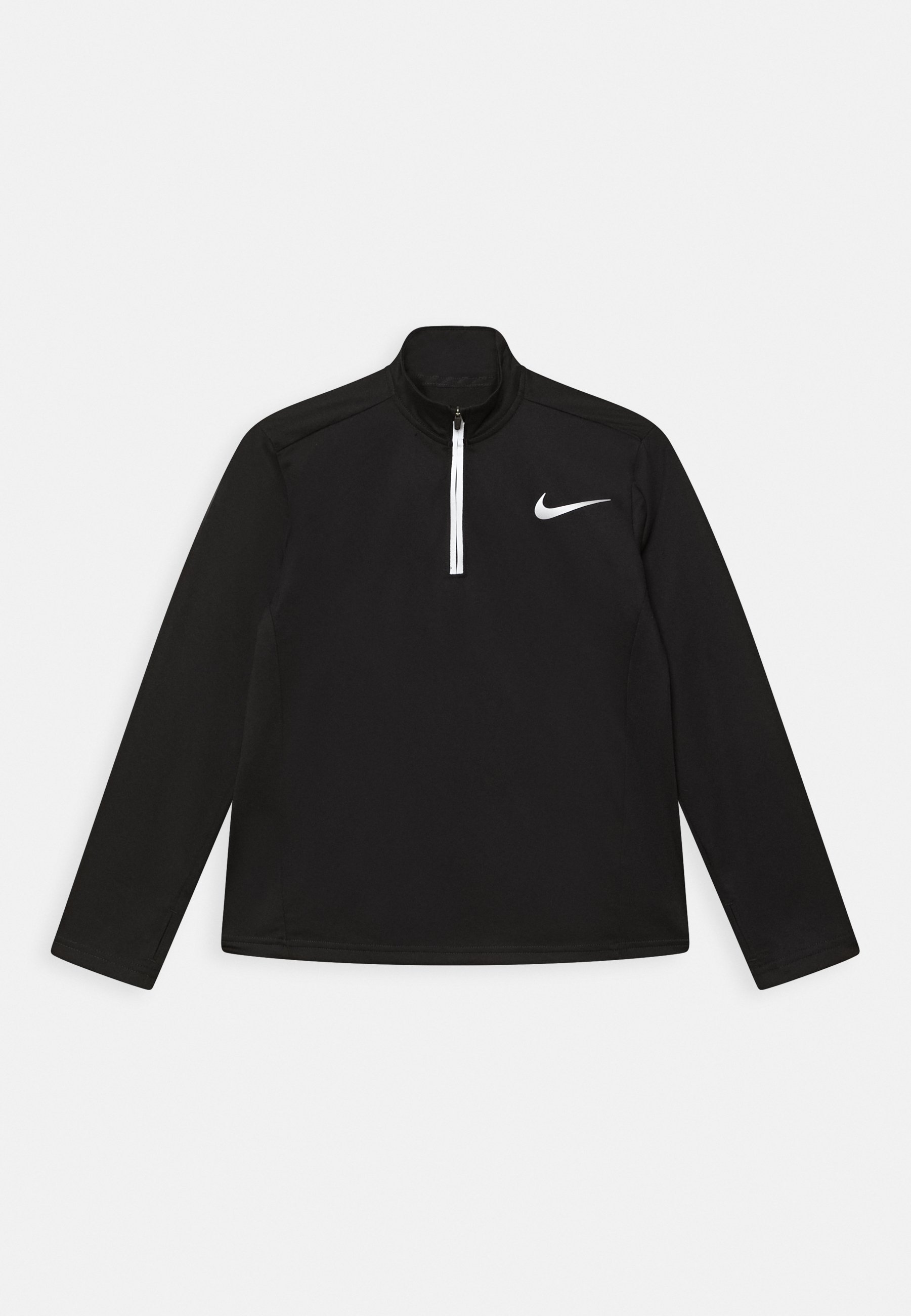 Nike Performance POLY LONG SLEEVE 1/4 ZIP - Jumper - black/reflective  silv/black - Zalando.de