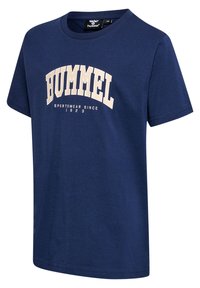 Hummel HMLFAST  - T-shirt med print - black iris