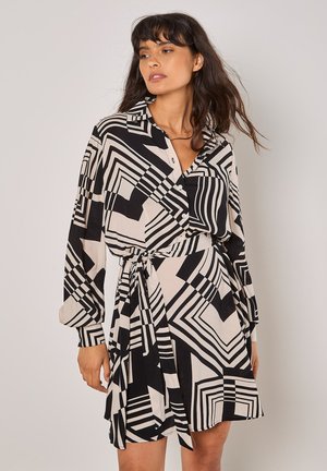 Apricot GEO SQUARES  - Blusenkleid - stone