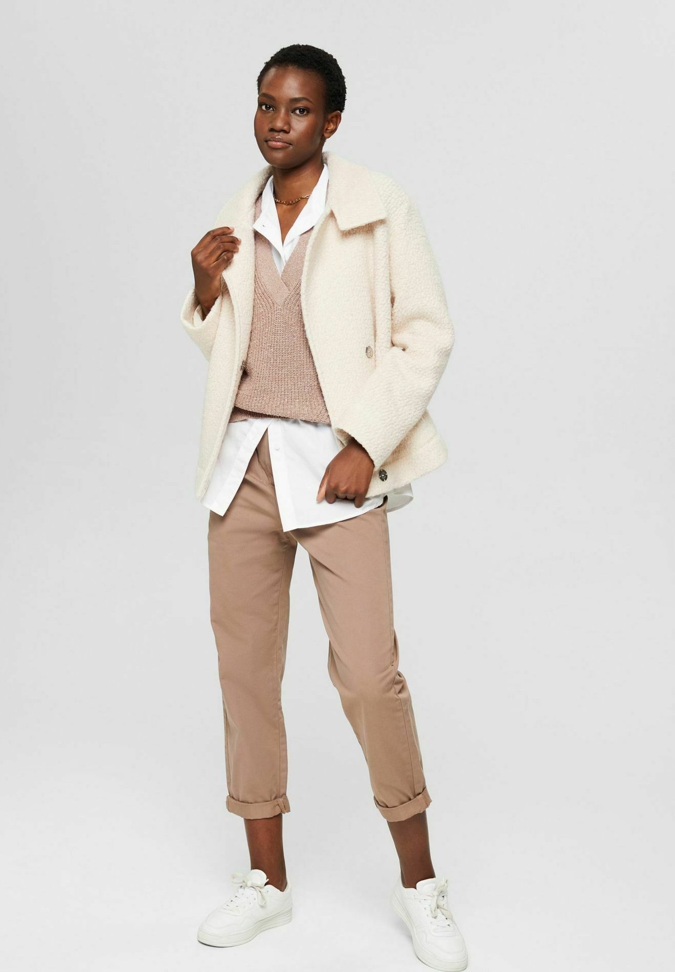 HIGH RISE WAIST - Chinos - taupe 