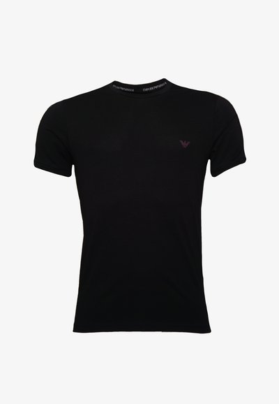 Emporio Armani KURZARM - Print T-shirt - schwarz