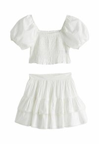 Next SET REGULAR FIT - A-linjainen hame - white