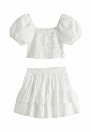 SET REGULAR FIT - A-lõikeline seelik - white