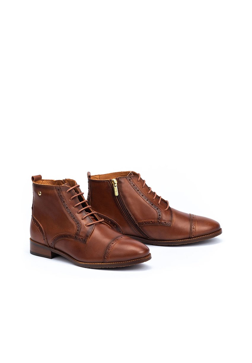 Pikolinos Botines con cordones - cuero/marrón - Zalando.es