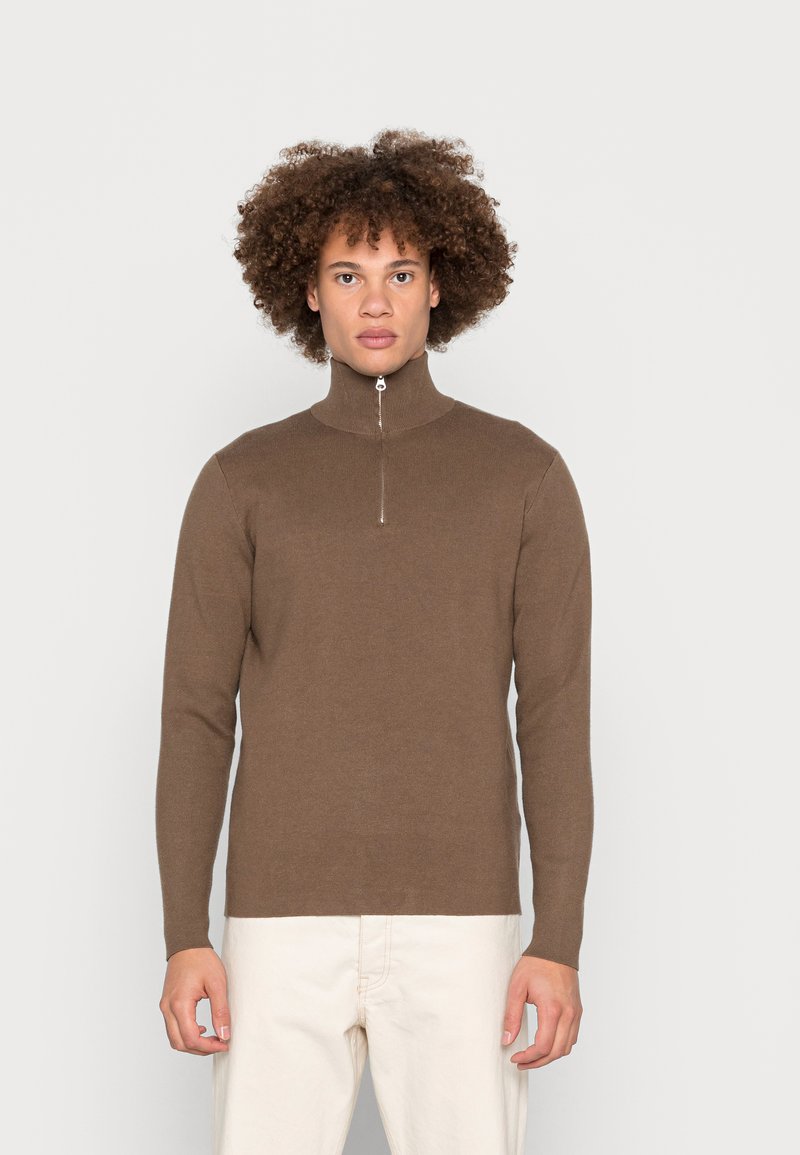 Samsøe Samsøe GUNAN TURTLE NECK ZIP - Camisola - brown
