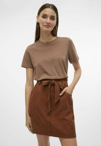 Vero Moda Mini skirt - tobacco brown