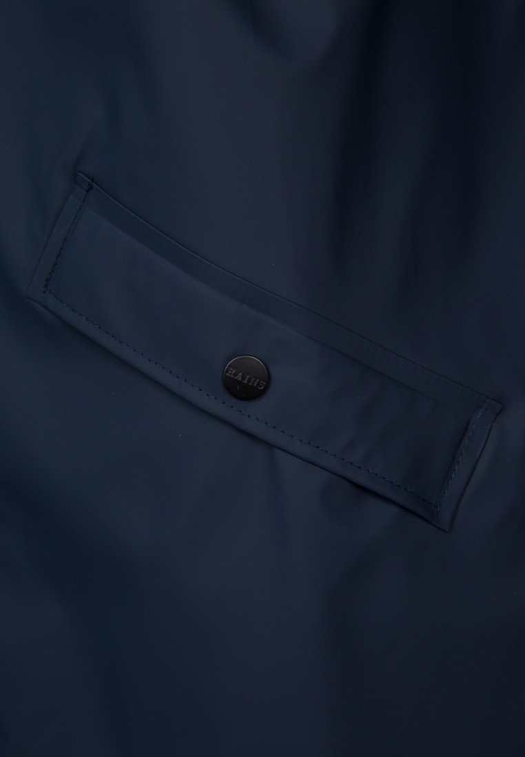 rains long jacket blue