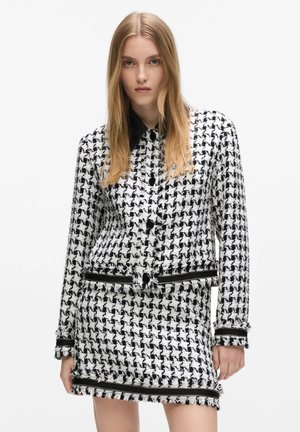 KARL LAGERFELD, BOUCLE JACKET - Leichte Jacke - bw houndstooth boucle