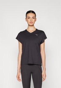 Puma STUDIO FASHION TEE REGULAR - Sportska majica - black