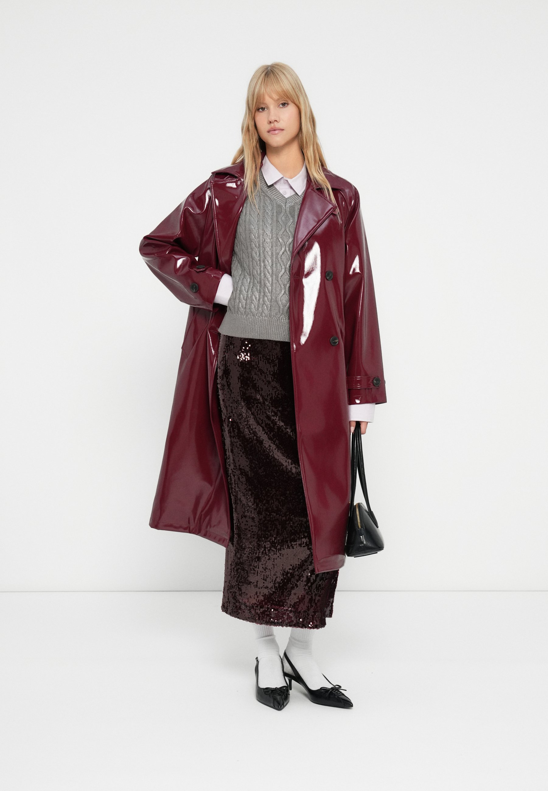 JJXX JXLUCY TRENCHCOAT - Trenchcoat - cabernet/red - Zalando.co.uk