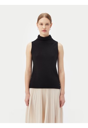 LEICHTES ROLLKRAGEN AUS  - Débardeur - black