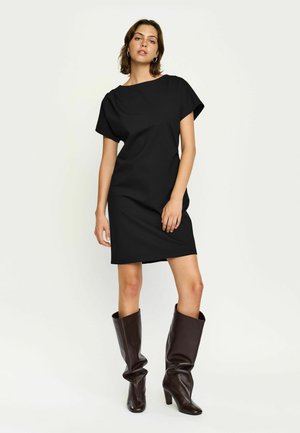 SRHUMA DRAPED - Rochie din jerseu - black