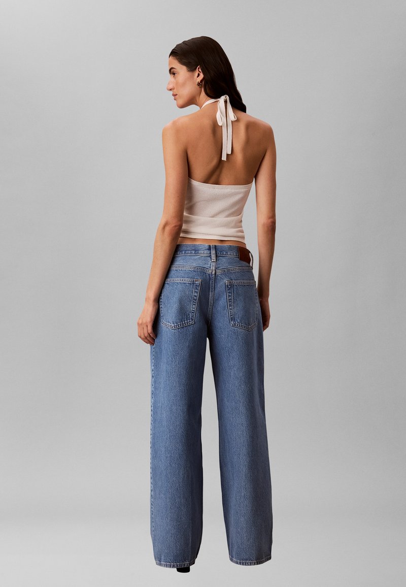Calvin Klein Jeans LOW RISE - Wide leg - coastal blue