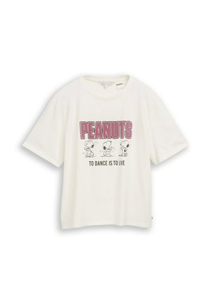 TOM TAILOR, PEANUTS BOXY T-SHIRT - T-shirt imprimé - off white