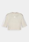 ESSENTIALS 3 STRIPES LOOSE - T-shirts print - alumina/white
