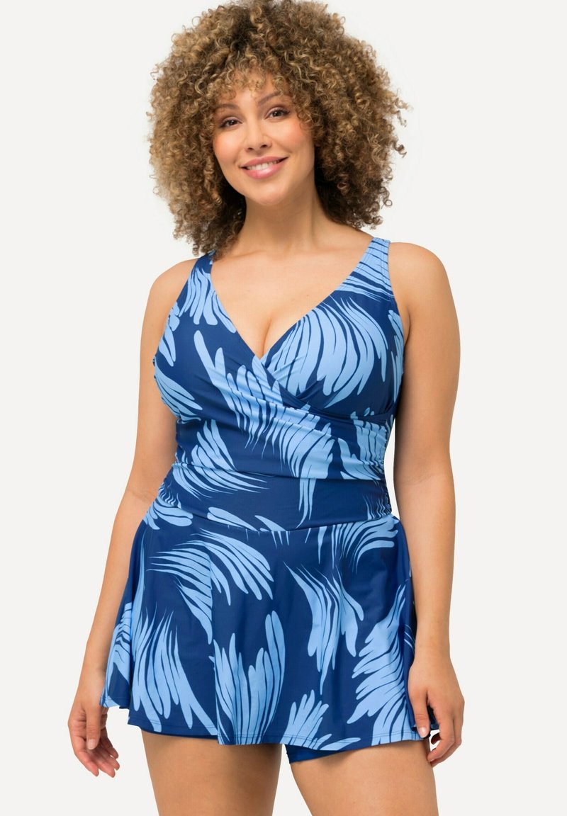 Ulla Popken BRUSHSTROKE - Badpak - dark blue