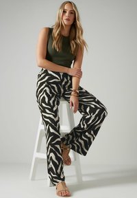 Long Tall Sally WIDE LEG - Broek - black