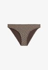 FLORAL JACQUARD CLASSIC BIKINI BRIEFS - Bas de bikini - dark brown