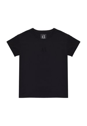 Čierne tričko s krátkym rukávom vyrobené z mäkkej bavlny. Má minimalistický dizajn s embosovaným logom "A|X" na prednej strane. Okrúhly výstrih.
